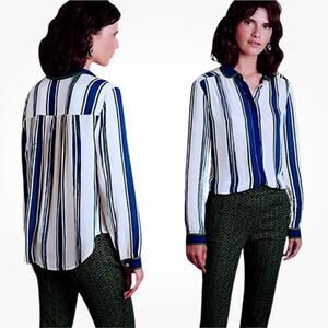 Anthropologie Maeve Brush Strokes Button Down Blouse size 2